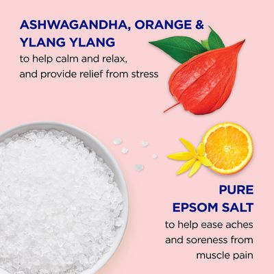 Dr Teals Foaming Bath with Pure Epsom Salt, Ashwagandha, 34 fl oz (Pack of 4)