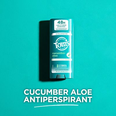 Toms of Maine Cucumber Aloe Antiperspirant, For Women and Men, 3.25 oz