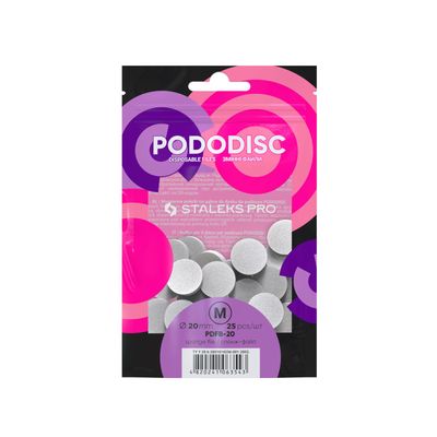Staleks Pro Disposable Files-Sponges for Pedicure Disc PODODISC M Expert - 25 Pcs - Buffing &amp; Polishing - Cushioning Effect - Professional Pedicure