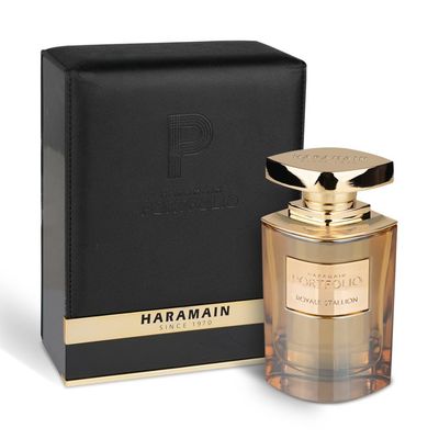 Al Haramain Portfolio Royale Stallion for Unisex - Arabian Perfume for Women &amp; Men - Long Lasting Fragrance with Bergamot, Lavender, Jasmine, Vanilla - Arabic Cologne - Eau de Parfum - 2.5oz EDP Spray