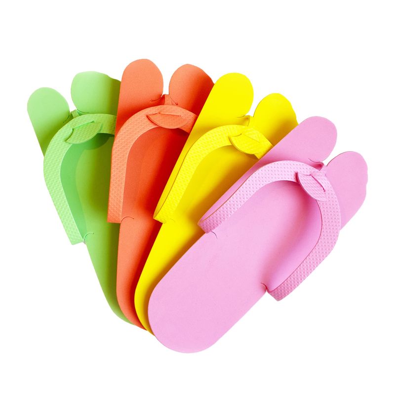 12 Pairs Eva Disposable Pedicure Slippers Anti-Slip Party Pack ZMOI Collection