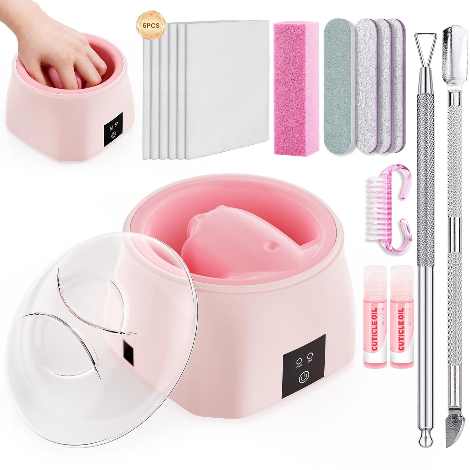 Wilfniee Nail Soaking Bowl Acetone Proof: 50 Faster Heated Electric Manicure Bowls Nail Soaking - Soak off Gel Dip Acrylic Nail Remover Bowl for Salon Home