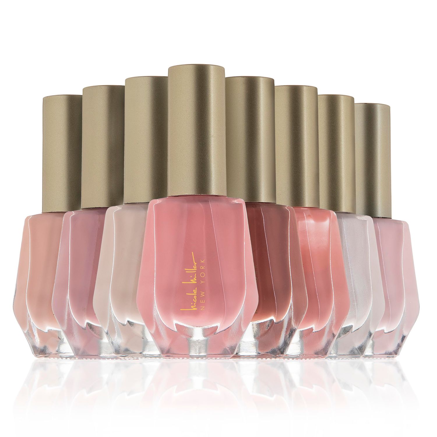 Nicole Miller Shimmery Nail Polish Collection - Long-Lasting Shine for Radiant Nails, Nude