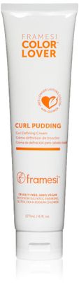 Framesi Curly Hair Care | Color Lover Curl Pudding Styling Cream, Curl Defining Cream | Separates Curls | Tames Frizz | 6 fl oz | Vegan | Color Treated Hair