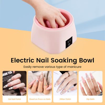 Wilfniee Nail Soaking Bowl Acetone Proof: 50 Faster Heated Electric Manicure Bowls Nail Soaking - Soak off Gel Dip Acrylic Nail Remover Bowl for Salon Home