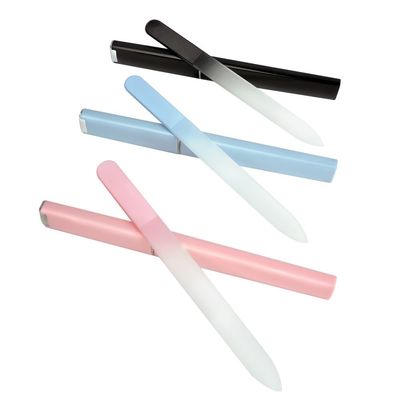 Longluosi 3 Pack Glass Nail Files with Case, Ultra Quality Professional Fingernail Files, Double Sided Premium Nail Filer for Natural, Pedicure, Artificial, Fake Nails