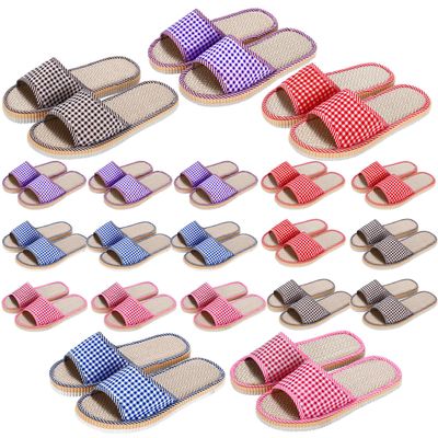 ramede 15 Pairs House Slippers Disposable House Slippers for Guests Breathable Open Toe Indoor Slipper Spa Slipper for Home Bedroom Hotel Travel, 6 Large Size and 9 Medium Size