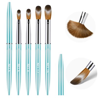 MAGIC ARMOR Acrylic Nail Brush Set - 4pc Kolinsky Nail Art Brushes for Acrylic Powder Application, Extension &amp; Carving