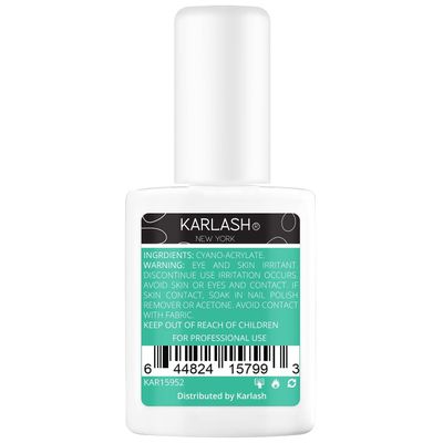 Karlash Super Strong Brush On Nail Glue for Acrylic Nails and Press on Nails Bonding Acrylic Nail Glue Adhesive, Perfect for Acrylic Nail Art, Glitter, Gems, White Clear Tip