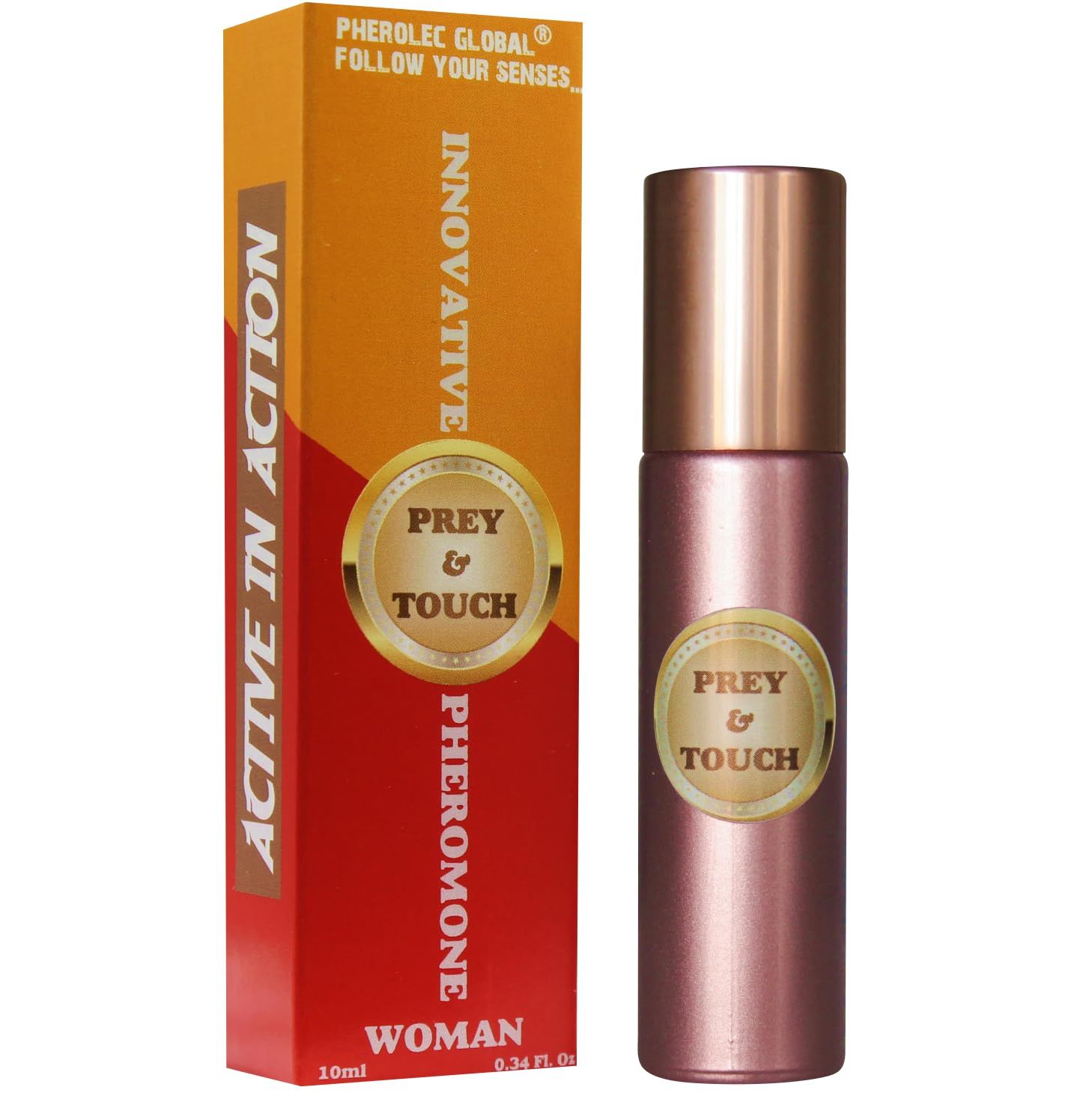 Pherolec Global follow your senses... Prey &amp; Touch Pulse Point Pheromone for Women - Extra Strength Pheromone - Perfume for Women with Long-lasting Scent - Travel Size - 0.34 Fl. Oz