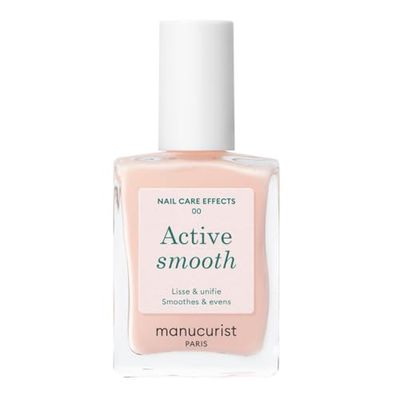 Manucurist Active Smooth 00 Nail Concealer Polish &amp; Care - 2 in 1 Nude Nail Polish : Nail Strengthener and Growth - No Lamp - Ridge Filler for Nails - Natural Ros Nail Polish