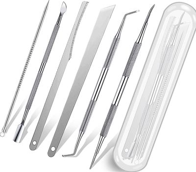 7-Pack Ingrown Toenail Tool, Toenail File and Lifters, Professional Surgical Stainless Steel Ingrown Toenail Tool- Safe Nail Cleaning Treatment Pedicure Tools Kit Under