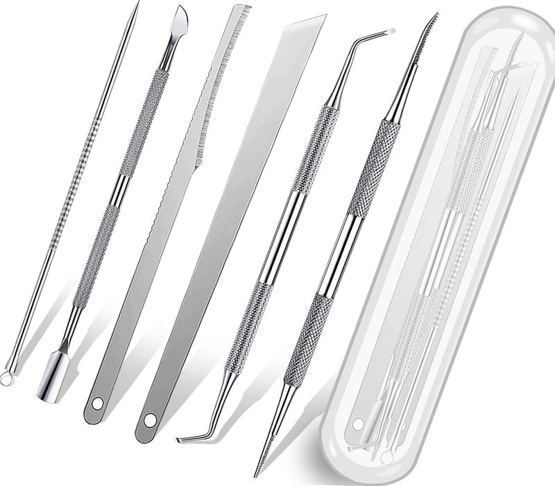 7-Pack Ingrown Toenail Tool, Toenail File and Lifters, Professional Surgical Stainless Steel Ingrown Toenail Tool- Safe Nail Cleaning Treatment Pedicure Tools Kit Under