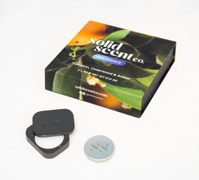 Solid Cologne For Men | Luxurious Fragrance of Mandarin, Cedarwood &amp; Amber | 100 Natural Ingredients | Sustainable | Travel Size | Luxury Gift Box