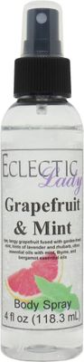 Eclectic Lady Grapefruit and Mint Body Spray, 16 ounces, Body Mist for Women with Clean, Light &amp; Gentle Fragrance, Cologne with Soft, Subtle Aroma For Daily Use