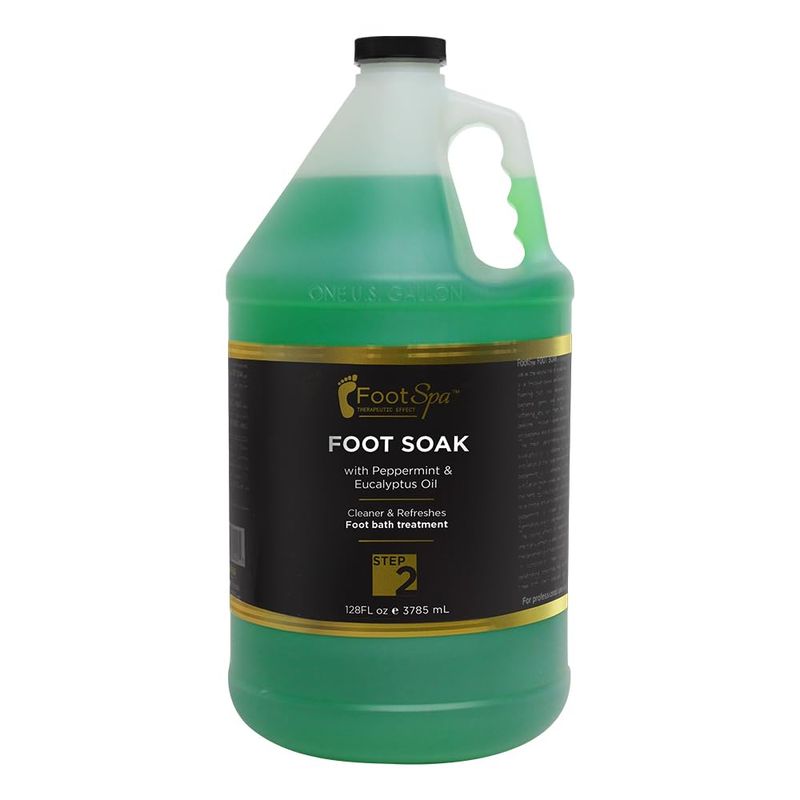 FOOT SPA - Foot Soak - Cleanses, Softens, and Refreshes - Made With Eucalyptus &amp; Peppermint Oil - 128 Oz Gallon - Bulk, Refill Gallon