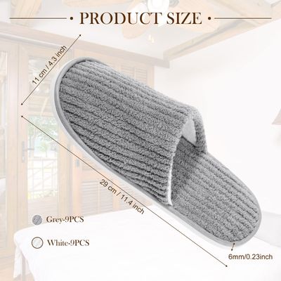 SATINIOR 18 Pairs Disposable Slippers for Guest Bulk Soft Washable House Women Men Slippers Pack for Hotel Spa Travel