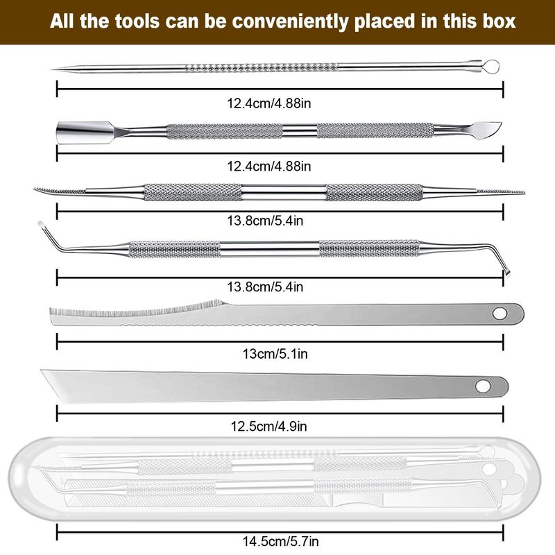 7-Pack Ingrown Toenail Tool, Toenail File and Lifters, Professional Surgical Stainless Steel Ingrown Toenail Tool- Safe Nail Cleaning Treatment Pedicure Tools Kit Under
