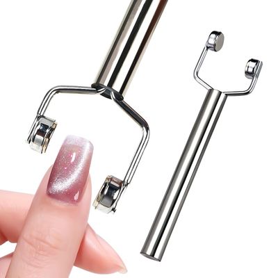 3 IN 1 Cat Eye Magnet for Nails,Y-Shaped Double Head Nail Magnetic Wand,Cat Eye Gel Polish Nail Art Design Tools Multifunctional Powerful Force Magnets Pen for Home DIY, Salon Manicure