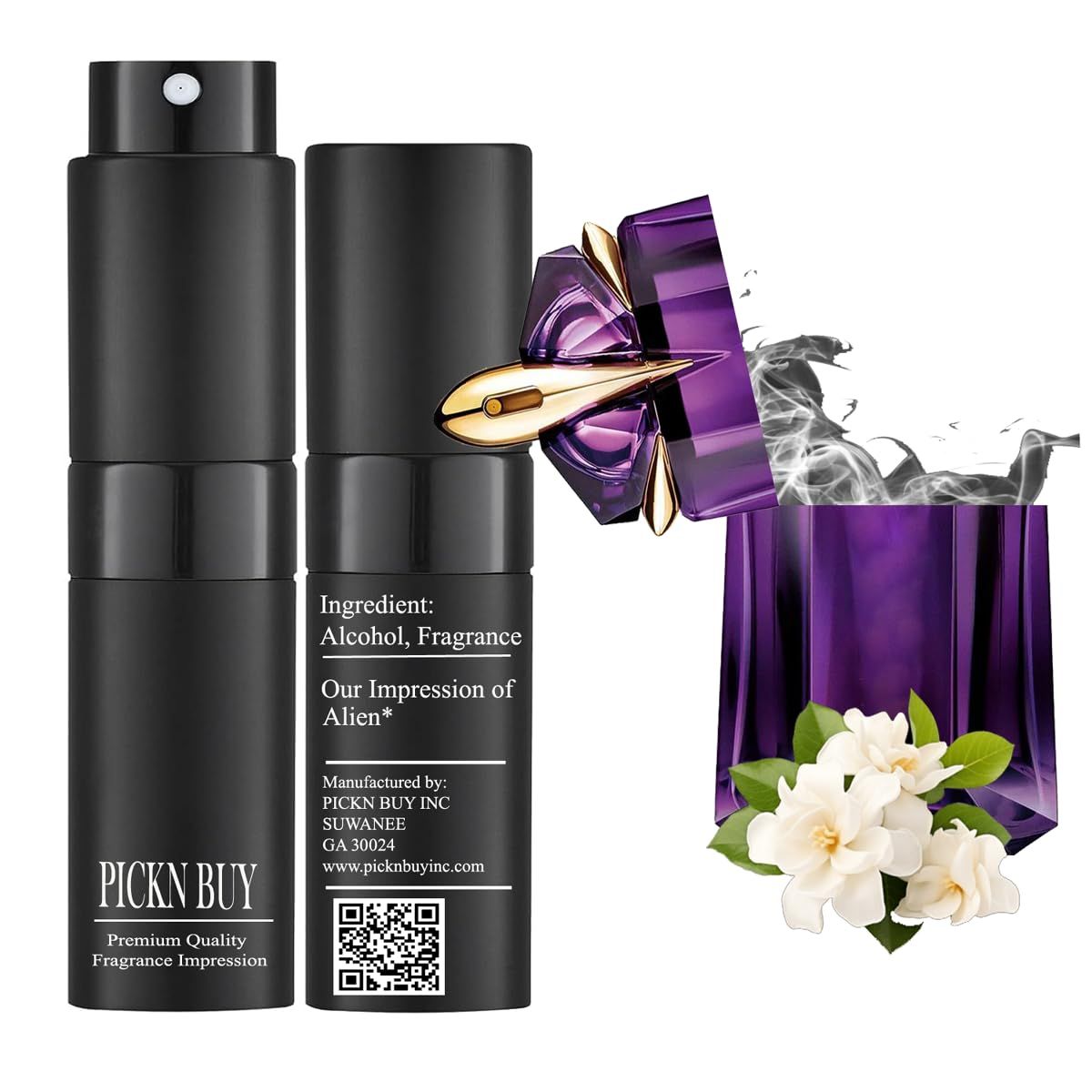 PICKN BUY Luxury Perfume for Women 0.34 Fl oz, Scent Compatible to Alien Perfume, Made in USA, Long-Lasting Spray Comes in Refilable Bottle