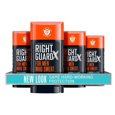 Right Guard Xtreme Defense Invisible Solid Antiperspirant &amp; Deodorant, Arctic Refresh Scent | 5-in-1 Protection for Men | 72-Hour Odor Control, 2.6 oz. (4 count)