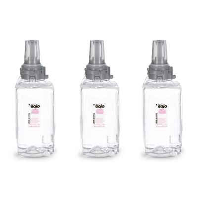 GOJO Clear &amp; Mild Foam Handwash, Fragrance Free, EcoLogo Certified, 1250 mL Foam Soap Refill ADX-12 Push-Style Dispenser (Pack of 3) - 8811-03