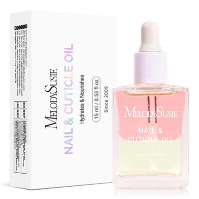 MelodySusie 15ML Cuticle Oil,Nail Strengthener with Jojobal &amp; Vitamin E,Nail Growth that Repairs Cuticles &amp; Promotes,Moisturizes &amp; Conditions Dry Skin,Rose