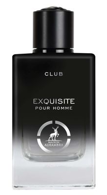 Maison Alhambra Exquisite Club Pour Homme Eau De Parfum Spray - 100Ml (3.4 oZ), Fresh Spicy Floral Scent with Warm Smooth Finish, Long-Lasting Fragrance for Men