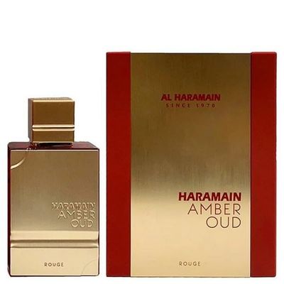 Al Haramain Amber Oud - Rouge for Unisex - Arabian Perfume for Women and Men - Long Lasting Floral Fragrance with Notes of Saffron, Jasmine &amp; Musk - Arabic Eau De Parfum Spray - 4 oz EDP Spray