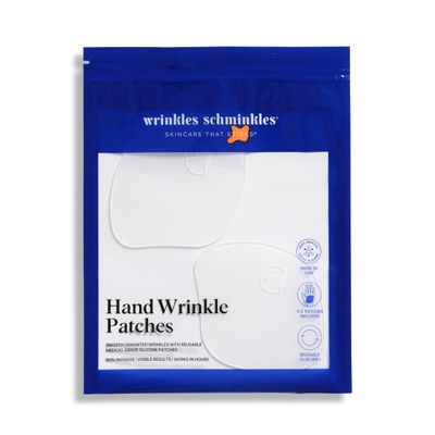 Wrinkles Schminkles Hand Wrinkle Patches - Reusable Silicone Wrinkle Pads for Dehydrated, Weathered &amp; Sun-Exposed Hands, Reduce Hand Wrinkles - Ideal for Overnight Use (2 Pack)