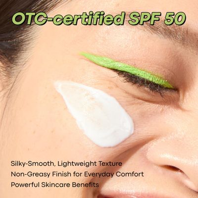 TONYMOLY Green Tea Korean Sunscreen for Face, Travel Size Sunscreen SPF 50, Non-Greasy &amp; No White cast, Daily Broad Spectrum UV Protection with Niacinamide, Panthenol &amp; Hyaluronic Acid, 50ml