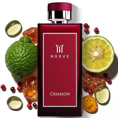 Merve Crimson Premium Long Lasting Fragrance Luxury Scent For Men | Sweet Spicy, Citrus, Amber | Perfumes For Men | 3.4 Ounces