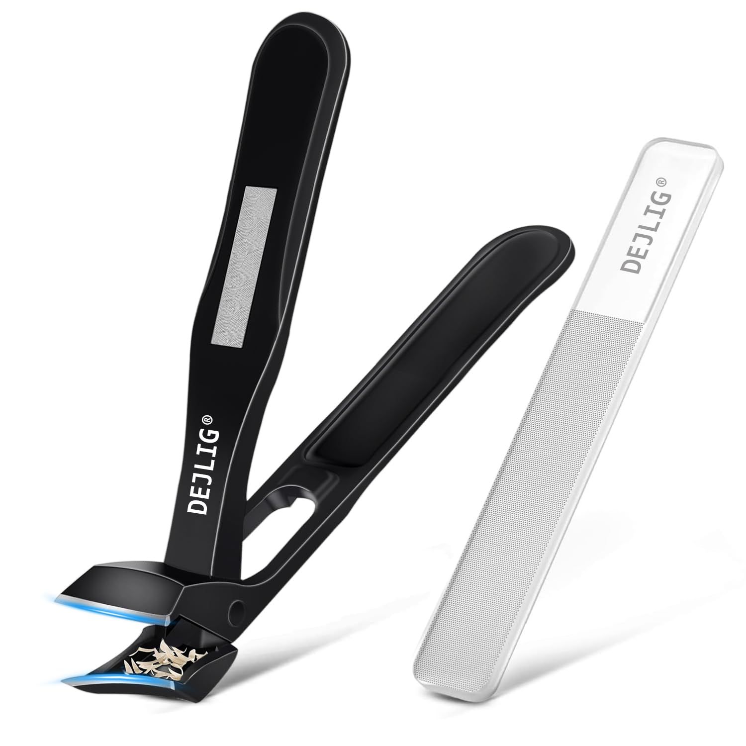 DEJLIG Nail Clippers for Seniors - Ergonomic Long Handle Toenail Clippers for Thick Toenails with Catcher, Toe Nail Clippers for Thick Nails for Seniors, Men &amp; Women