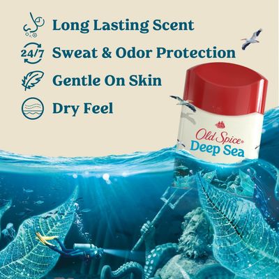 Old Spice Antiperspirant &amp; Deodorant for Men, Deep Sea with Ocean Elements Scent, 2.6 oz