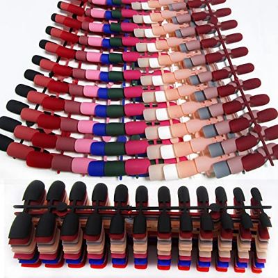 360pc Square Press on Nails Medium Legnth, Matte Square Fake Nails Full Cover Artificial Fingernails Colored Acrylic Nails Press on Nail Tips 10 Sizes False Nails for Women Girls