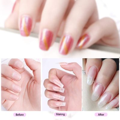 MWOOT 100 Pieces Fiberglass Nail Extension Silk,Nails Tips Quick Extension Fiberglass Fiber Silk False Nails Tips Salon Tool Accessories For UV Gel Nails Art