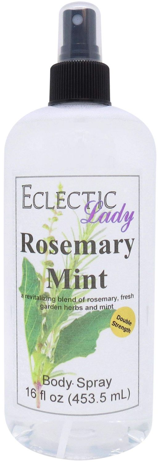 Eclectic Lady Rosemary Mint Body Spray, Double Strength, 16 ounces, Body Mist for Women with Clean, Light &amp; Gentle Fragrance, Cologne with Soft, Subtle Aroma For Daily Use