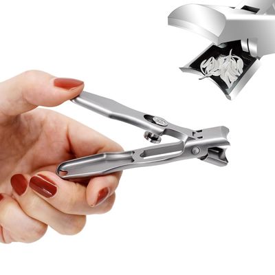 Ultra Sharp Stainless Steel Nail Clippers with Catcher, Fingernail &amp; Toenail Clippers Splash Proof Nail Clippers Luxury Nail Cutter for Thick Nails