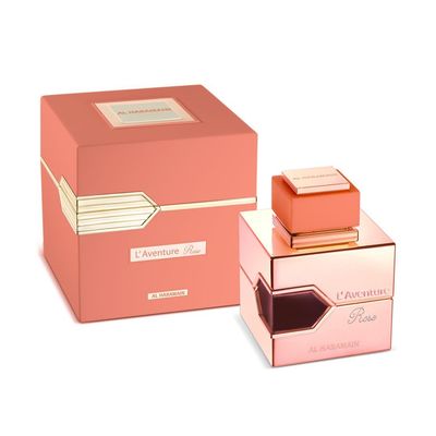 Al Haramain LAventure Rose - Arabian Perfume for Women - Long Lasting Floral Woody Musk Fragrance with Notes of Rose, Jasmine, Amber and Musk - Arabic Eau de Parfum - 3.4 oz EDP Spray