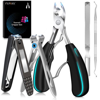 Toenail Clippers for Thick Toenails, Gifts for Men Women Large Toe Nail Clippers with Wide Jaw Opening, Heavy Duty Professional Nail Clippers for Seniors Dad Him, No Splash Nail Cutter with Catcher
