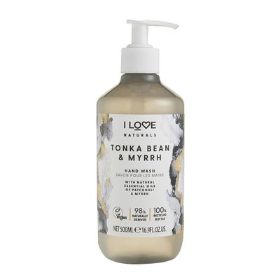 I Love Naturals Tonka Bean and Myrrh Hand Wash - Hydrating Hand Soap with Essential Oils - Skin-Smoothing Formula - Plant-Based Cleansers - 16.9 oz
