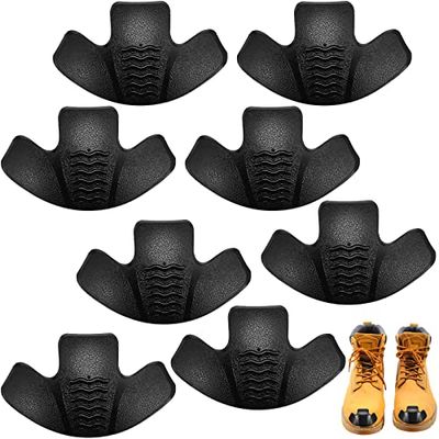 8 Pieces Toe Guards for Boots Toe Protectors Work Foot Guards Rubber Shoes Covers Boot Shoes Head Caps for Repairing Do Not Include Glue and Sandpaper