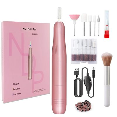 Electric Nail Drill, Professional Portable Drill Nail, 14 in 1 Acrylic Nail Drill Kit, USB Power Supply for Acrylic, Gel, Dip Powder, Manicure, Pedicure, Polishing Shape