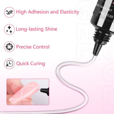 MEKK 3D Nail Gel,15g Sculpting Gel for Nail Art,No Wipe Clear Glue Designs,Molding,and Decoration,Nail Art Glue for Building,Carving,and Creating Intricate DIY
