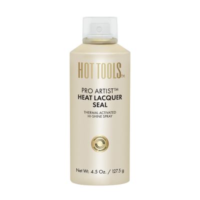 HOT TOOLS Heat Protectant Hi-Shine Spray | Instantly Makes Hair Shinier, Minimizes Frizz &amp; Gives Hair a Lacquered Finish | Protects Hair from Heat Damage without Use of Silicones