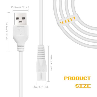 2 Pcs Charger Cord Replacement for Pritech BCM-1138 Electric Feet Callus Remover Foot Pedicure, Power Adapter USB Cable for Electric Feet Callus Remover