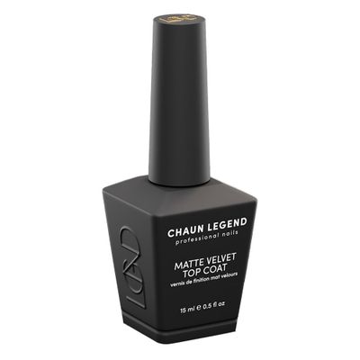 CHAUN LEGEND Velvet Matte Top Coat | Velvet Long-Lasting Matte Finish, Instant Non-Wipe Formula | Professional-Grade Quality for Flawless, Ultra-Matte Gel Polish Nails | 15 ml