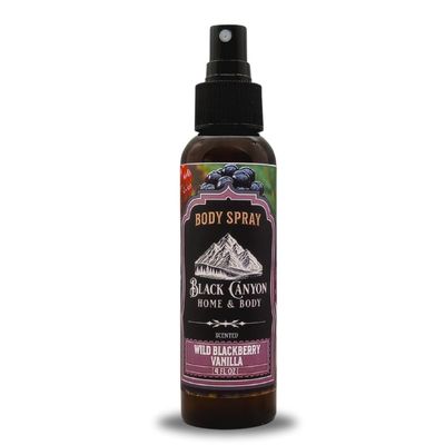Black Canyon Wild Blackberry Vanilla Scented Body Spray, 4 Oz