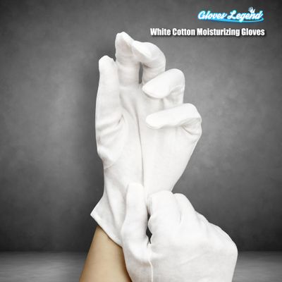 3 Pairs - Women Size Small - Gloves Legend White Cotton Moisturizing Gloves for Dry Hands Eczema Sleeping Nighttime Care