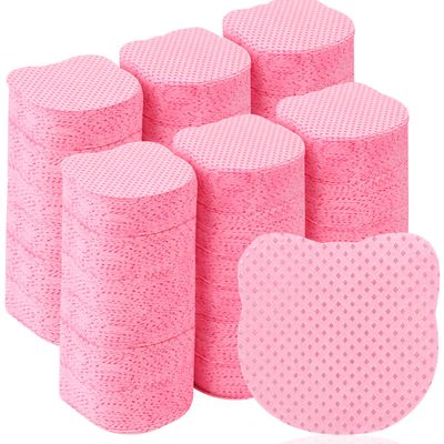 Corconess Lint Free Nail Wipes 1200PCS Cute Bear Head Shape Non-Woven Nail Polish Remover Wipes No Lint Cleaning Wipes Pink Soft Nail Wipes Nail Stuff Dry Pads For Nail Art &amp; Eyelash Extension